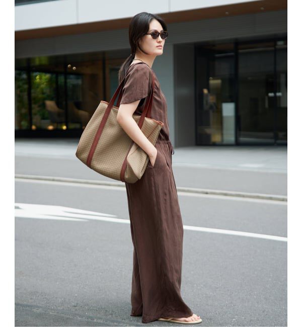 IENA「《洗濯機洗い可》qbag paris/キューバッグ パリ 別注NEST ZIP L バッグ」|トートバッグ|