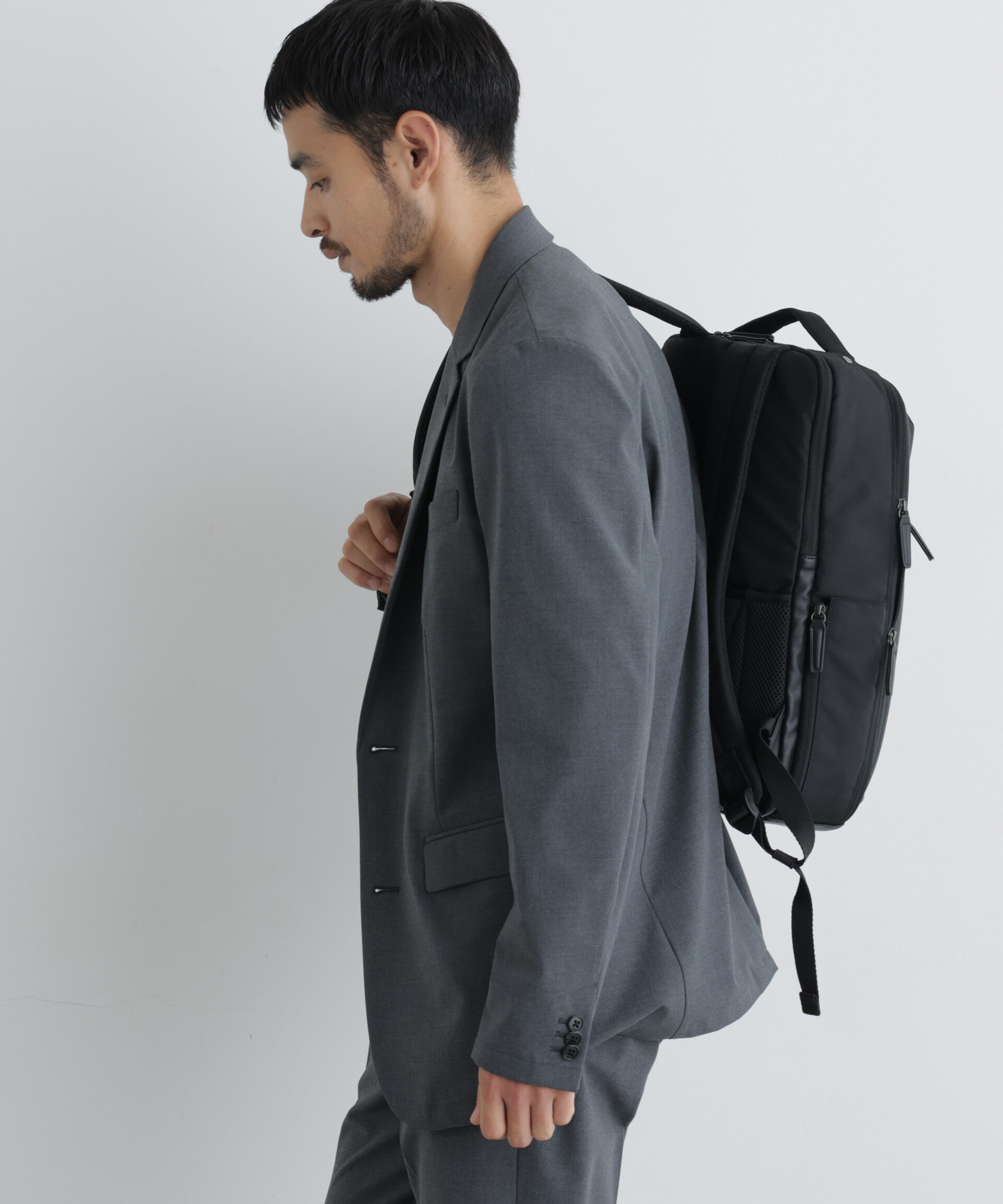 NANO universe「「Damerino」ウールライクトロストレッチセットアップ/WASHABLE」|スーツ|