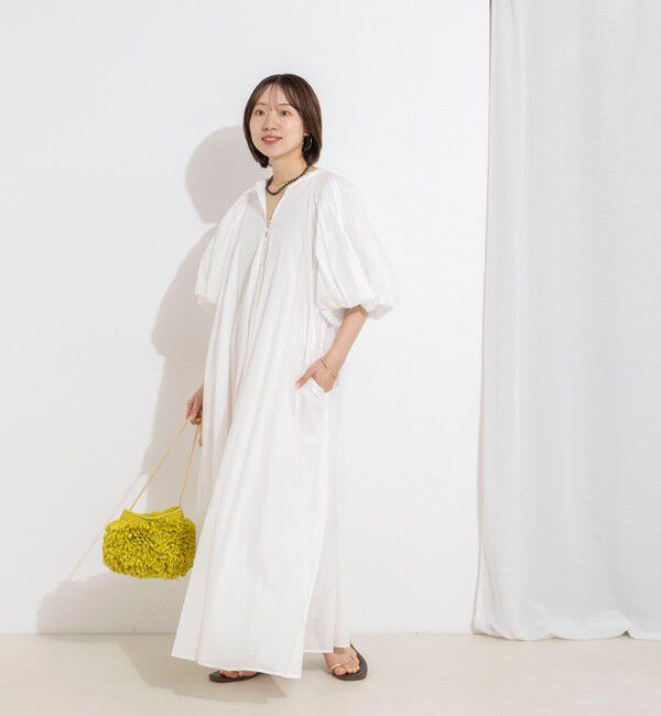 NOLLEY'S「【一部WEB限定カラーアイテム】ウォッシャブルハンドスモックバルーン袖ワンピース」|ワンピース|