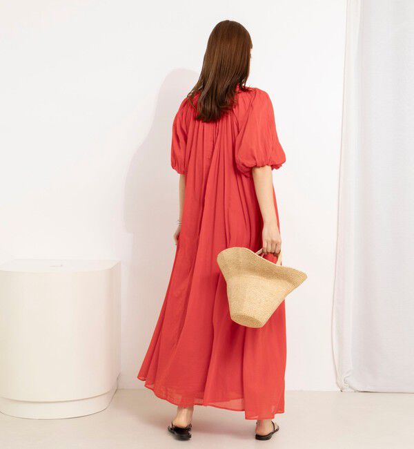 NOLLEY'S「【一部WEB限定カラーアイテム】ウォッシャブルハンドスモックバルーン袖ワンピース」|ワンピース|