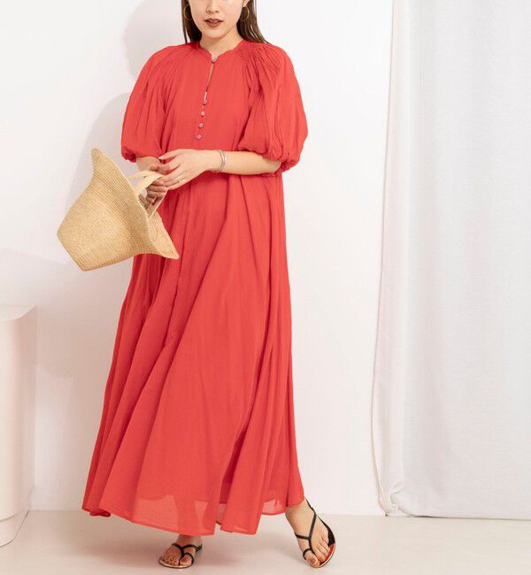 NOLLEY'S「【一部WEB限定カラーアイテム】ウォッシャブルハンドスモックバルーン袖ワンピース」|ワンピース|