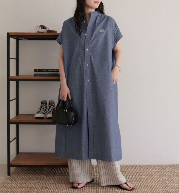 fredy emue「【GEVACO/ゲバコ】バンドカラーフレンチスリーブワンピース」|ワンピース|