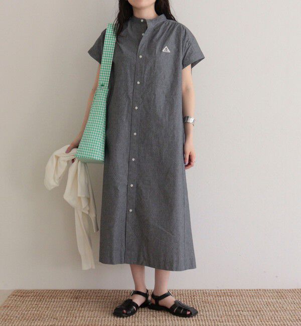 fredy emue「【GEVACO/ゲバコ】バンドカラーフレンチスリーブワンピース」|ワンピース|