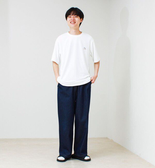 GLOSTER「【夏素材で快適】フレブルパイルTEE ワンポイント刺繍」|Tシャツ・カットソー|