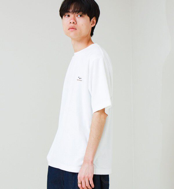 GLOSTER「【夏素材で快適】フレブルパイルTEE ワンポイント刺繍」|Tシャツ・カットソー|