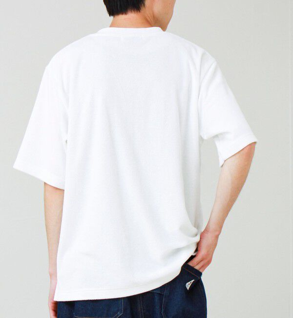 GLOSTER「【夏素材で快適】フレブルパイルTEE ワンポイント刺繍」|Tシャツ・カットソー|