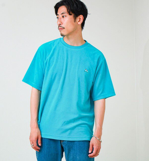 GLOSTER「【夏素材で快適】フレブルパイルTEE ワンポイント刺繍」|Tシャツ・カットソー|