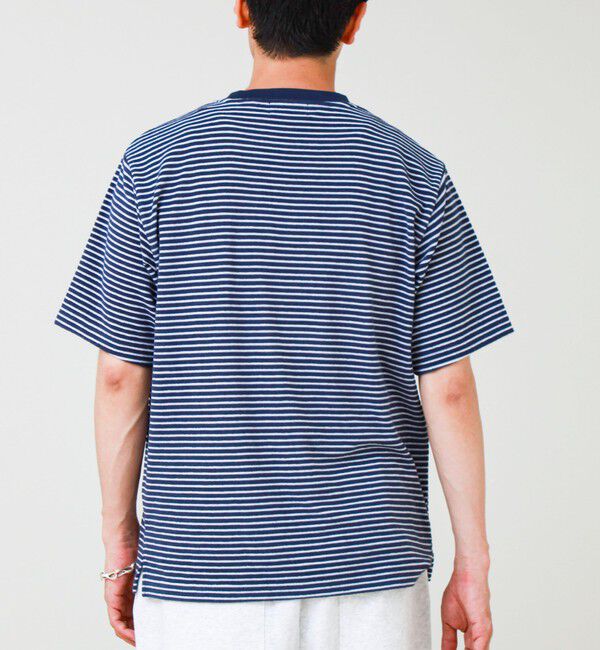 GLOSTER「【夏素材で快適】フレブルパイルTEE ワンポイント刺繍」|Tシャツ・カットソー|