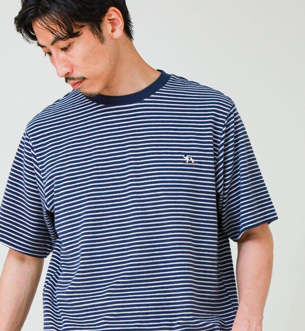 GLOSTER「【夏素材で快適】フレブルパイルTEE ワンポイント刺繍」|Tシャツ・カットソー|