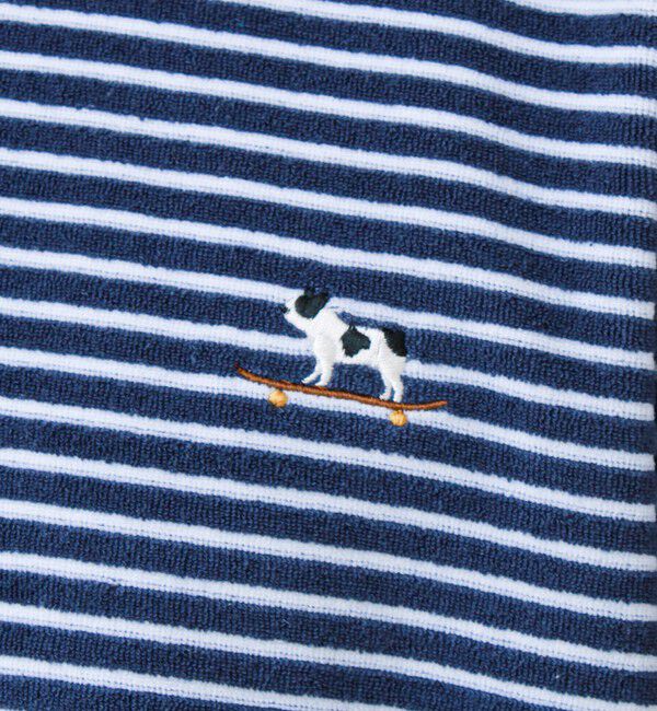 GLOSTER「【夏素材で快適】フレブルパイルTEE ワンポイント刺繍」|Tシャツ・カットソー|