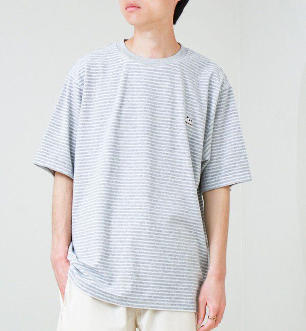 GLOSTER「【夏素材で快適】フレブルパイルTEE ワンポイント刺繍」|Tシャツ・カットソー|