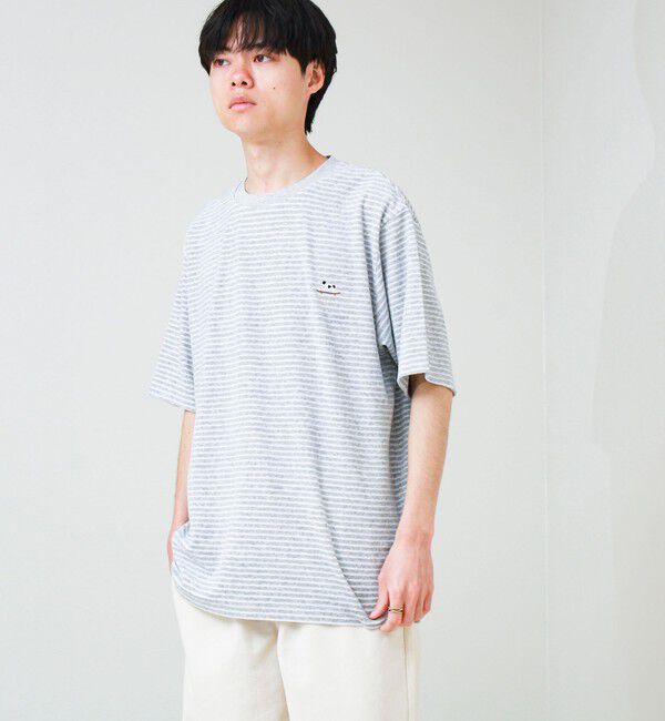 GLOSTER「【夏素材で快適】フレブルパイルTEE ワンポイント刺繍」|Tシャツ・カットソー|