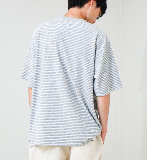 GLOSTER「【夏素材で快適】フレブルパイルTEE ワンポイント刺繍」|Tシャツ・カットソー|