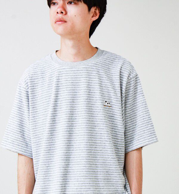GLOSTER「【夏素材で快適】フレブルパイルTEE ワンポイント刺繍」|Tシャツ・カットソー|