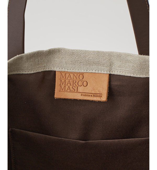  「《A4サイズ収納/通勤/旅行》【MARCO MASI】リネンワッペントート」|トートバッグ|