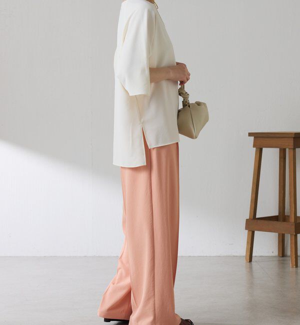  「《接触冷感/-3kg見え/5サイズ展開》ジャージワイドパンツ」|スラックス|