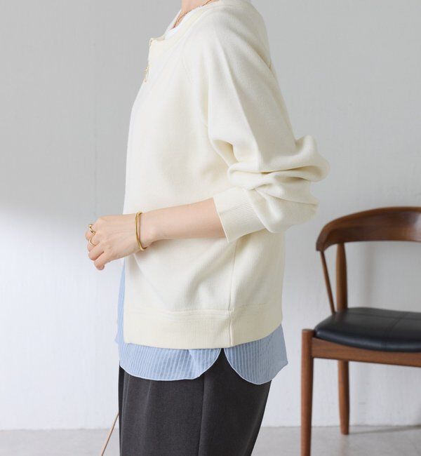  「【リバイバル/９色展開】スウェットライク2WAY ニット」|ニット・セーター|
