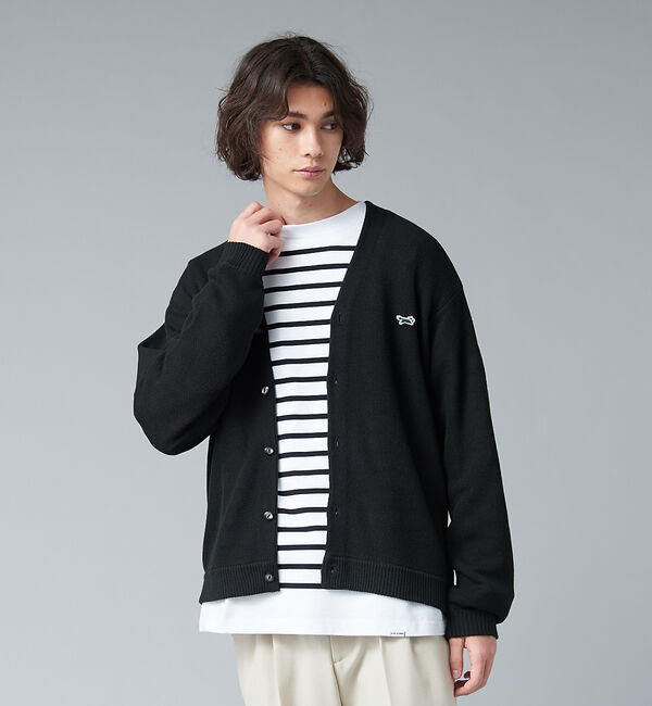 ABAHOUSE「【PENNEY'S / ペニーズ】THE FOX COLOR CARDIGAN」|ニット・セーター|ブラック
