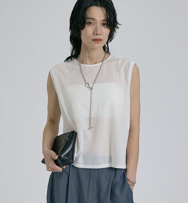 qualite「【Asuka Teramatsuさん・Yu Murataさん着用】シアーノースリ」|キャミソール|