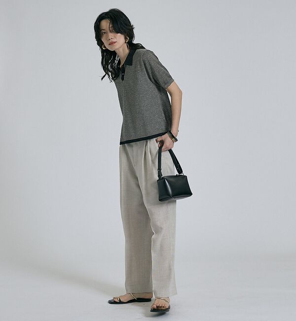qualite「ラメポロニットTシャツ」|Tシャツ・カットソー|