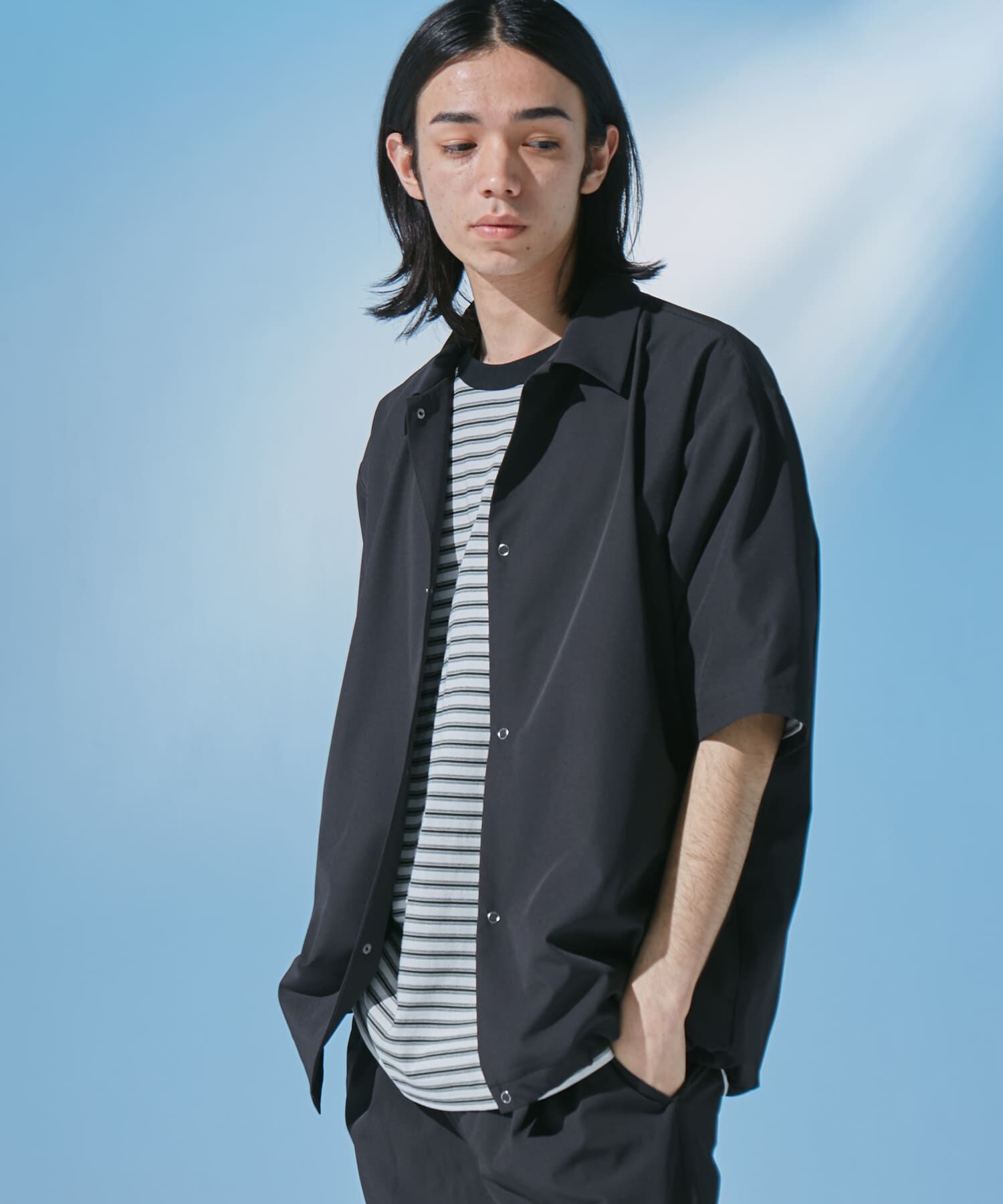 URBAN RESEARCH DOORS「『仁村紗和さん着用』『UR TECH』ｻﾏｼｪｱ ｼｮｰﾄｽﾘｰﾌﾞｼｬﾂｶ  」|カーディガン|