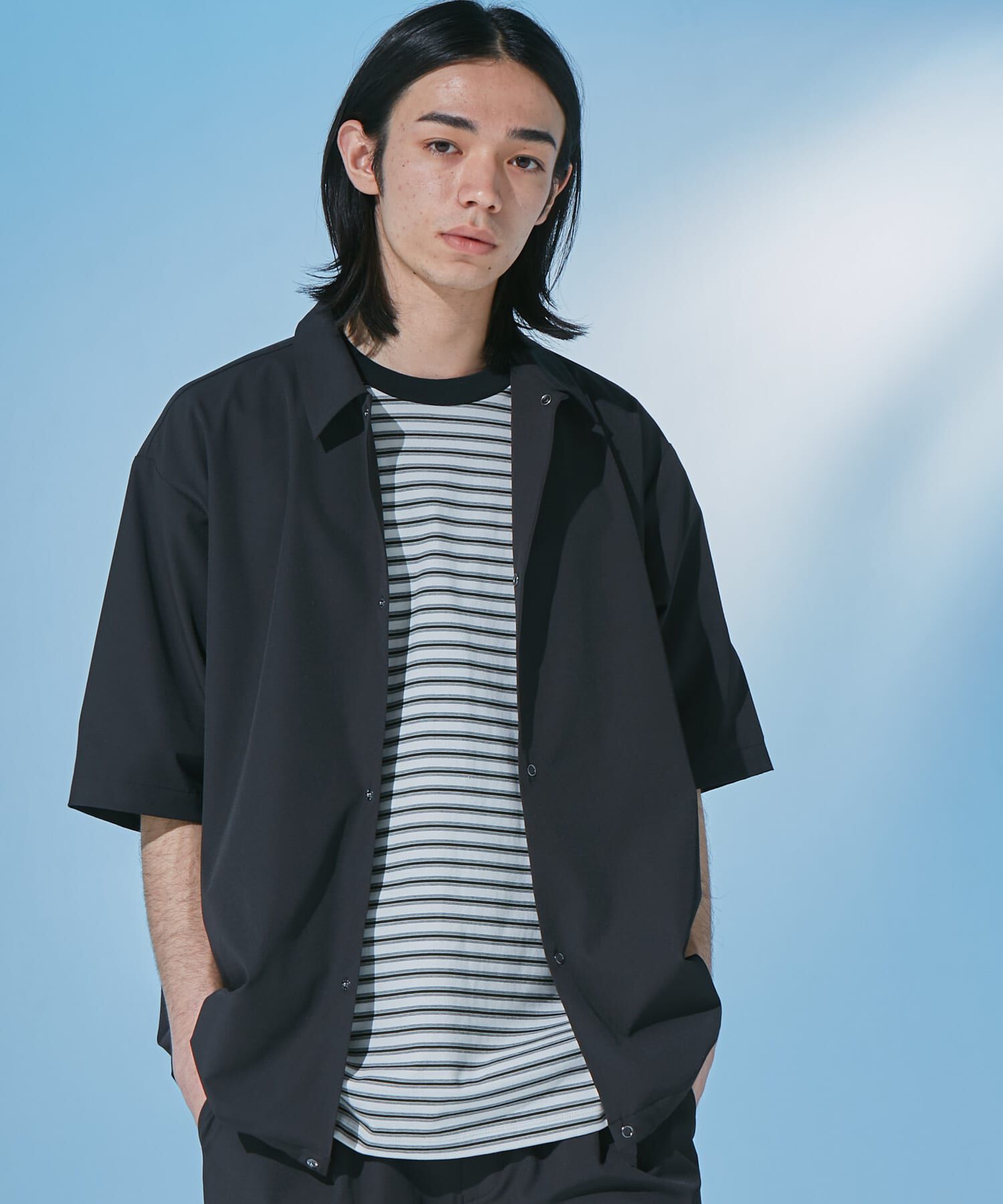 URBAN RESEARCH DOORS「『仁村紗和さん着用』『UR TECH』ｻﾏｼｪｱ ｼｮｰﾄｽﾘｰﾌﾞｼｬﾂｶ  」|カーディガン|