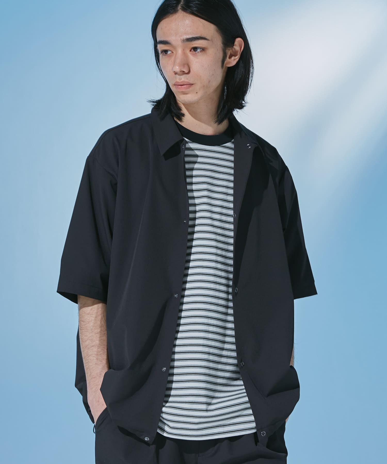 URBAN RESEARCH DOORS「『仁村紗和さん着用』『UR TECH』ｻﾏｼｪｱ ｼｮｰﾄｽﾘｰﾌﾞｼｬﾂｶ  」|カーディガン|