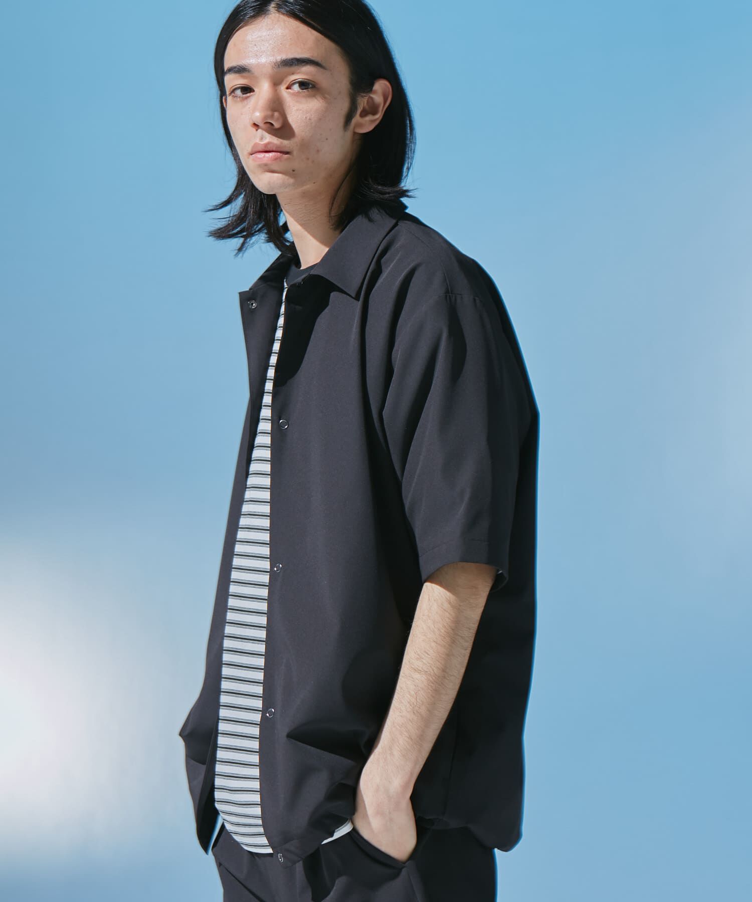 URBAN RESEARCH DOORS「『仁村紗和さん着用』『UR TECH』ｻﾏｼｪｱ ｼｮｰﾄｽﾘｰﾌﾞｼｬﾂｶ  」|カーディガン|