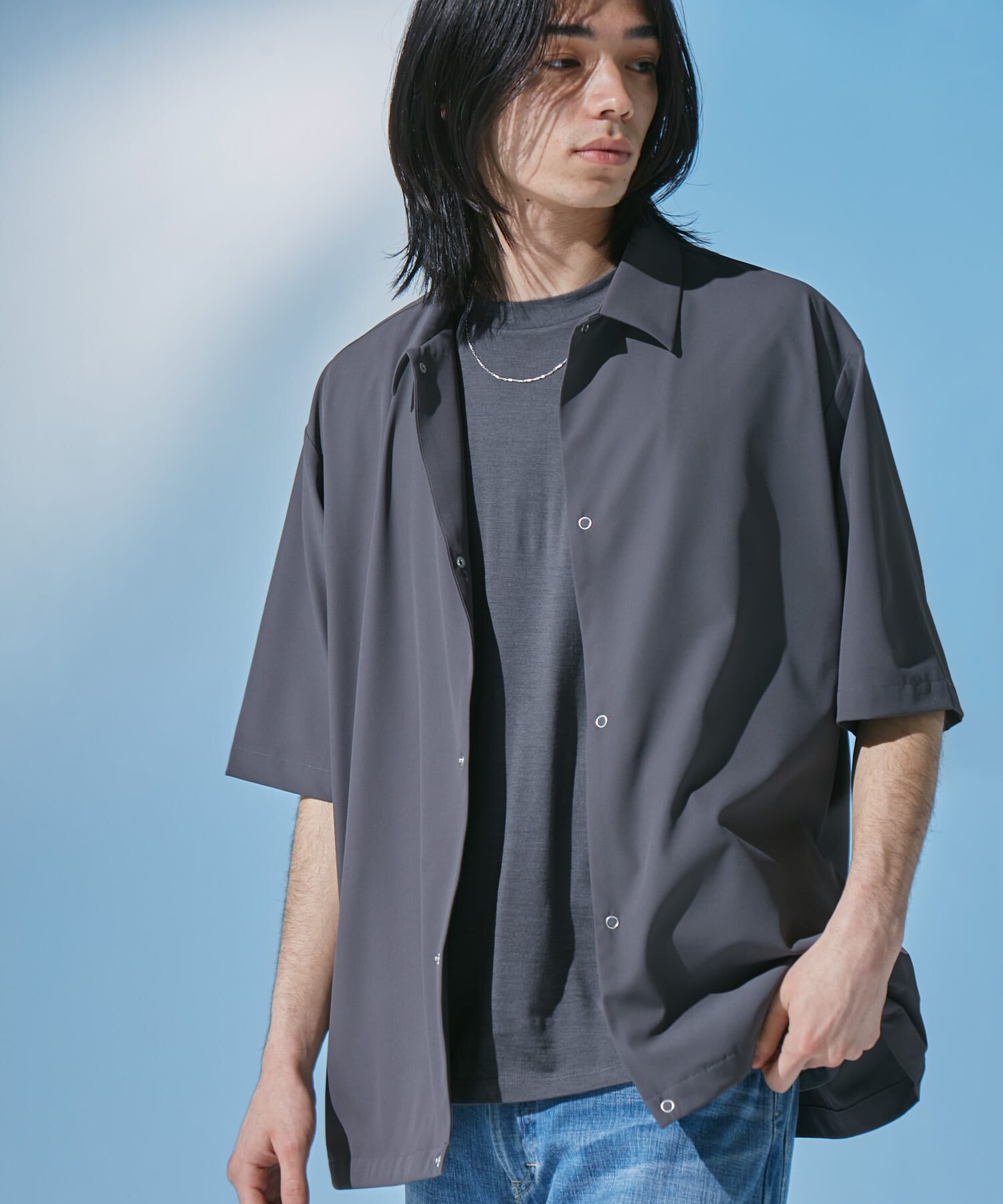 URBAN RESEARCH DOORS「『仁村紗和さん着用』『UR TECH』ｻﾏｼｪｱ ｼｮｰﾄｽﾘｰﾌﾞｼｬﾂｶ  」|カーディガン|