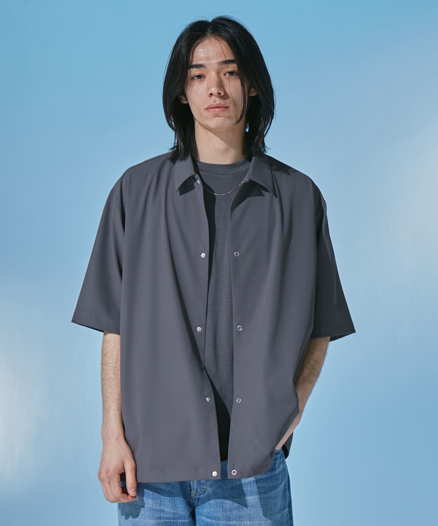 URBAN RESEARCH DOORS「『仁村紗和さん着用』『UR TECH』ｻﾏｼｪｱ ｼｮｰﾄｽﾘｰﾌﾞｼｬﾂｶ  」|カーディガン|