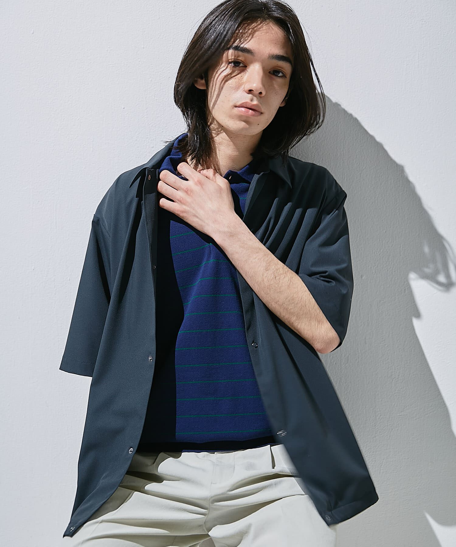 URBAN RESEARCH DOORS「『仁村紗和さん着用』『UR TECH』ｻﾏｼｪｱ ｼｮｰﾄｽﾘｰﾌﾞｼｬﾂｶ  」|カーディガン|