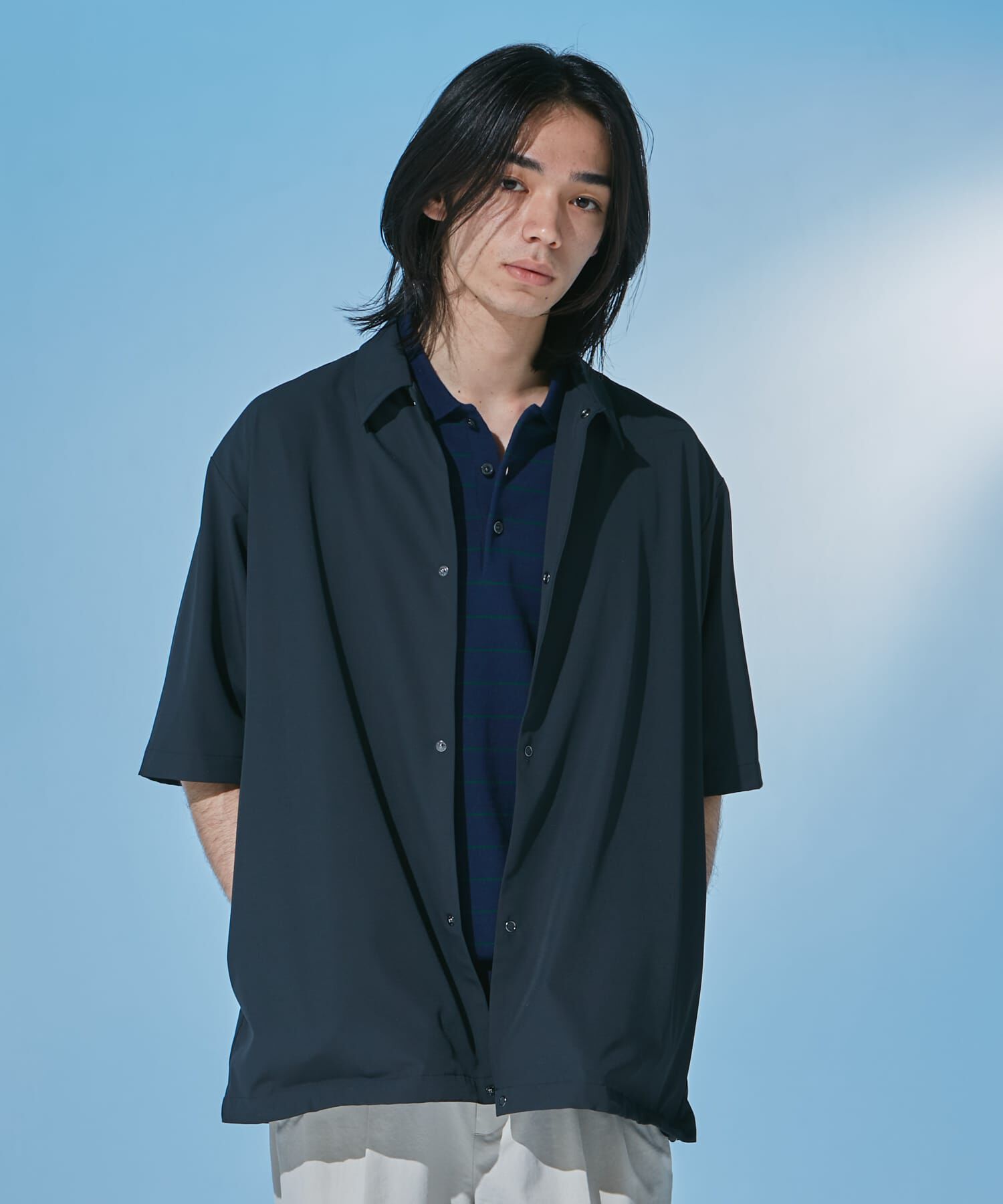 URBAN RESEARCH DOORS「『仁村紗和さん着用』『UR TECH』ｻﾏｼｪｱ ｼｮｰﾄｽﾘｰﾌﾞｼｬﾂｶ  」|カーディガン|