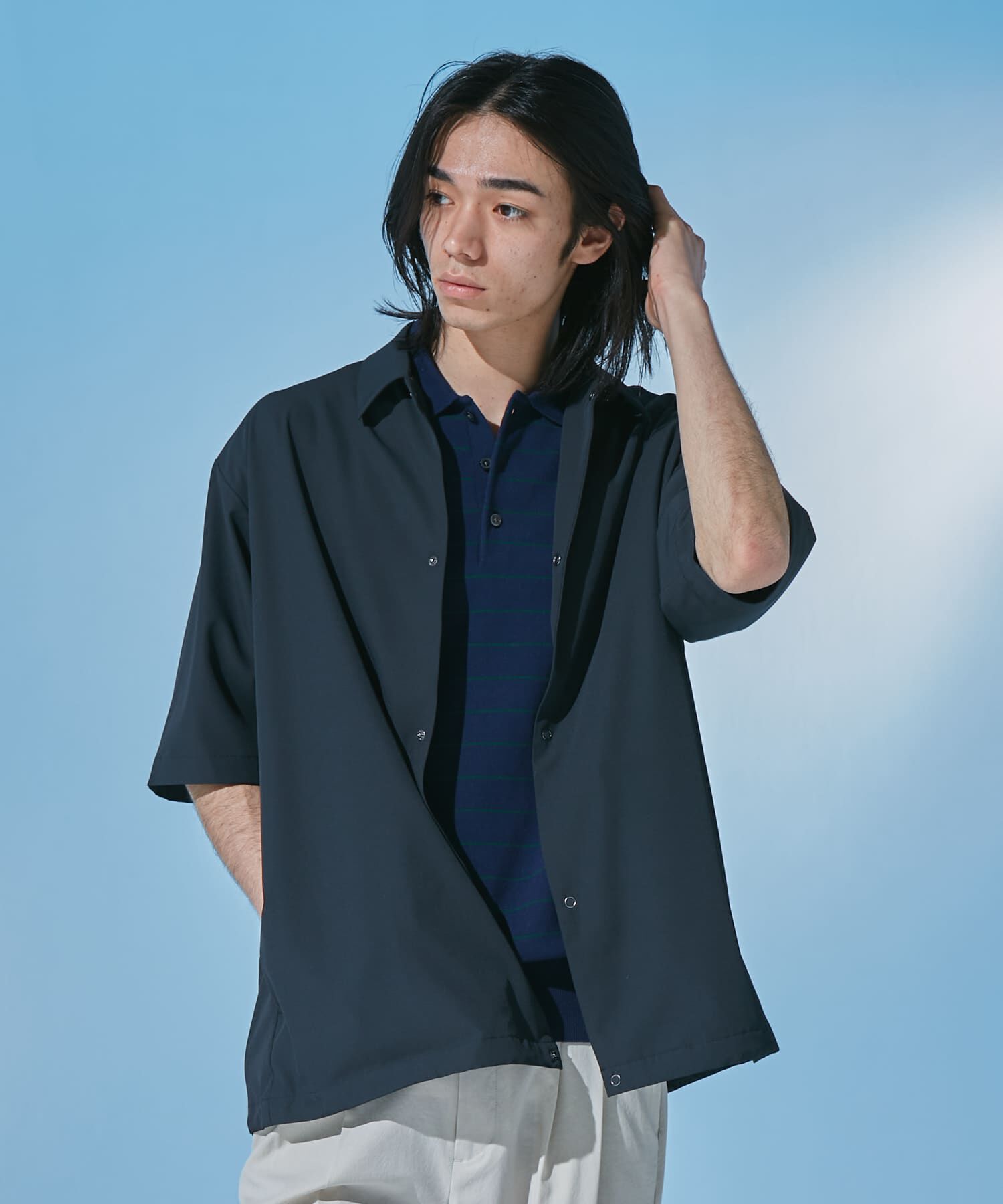 URBAN RESEARCH DOORS「『仁村紗和さん着用』『UR TECH』ｻﾏｼｪｱ ｼｮｰﾄｽﾘｰﾌﾞｼｬﾂｶ  」|カーディガン|