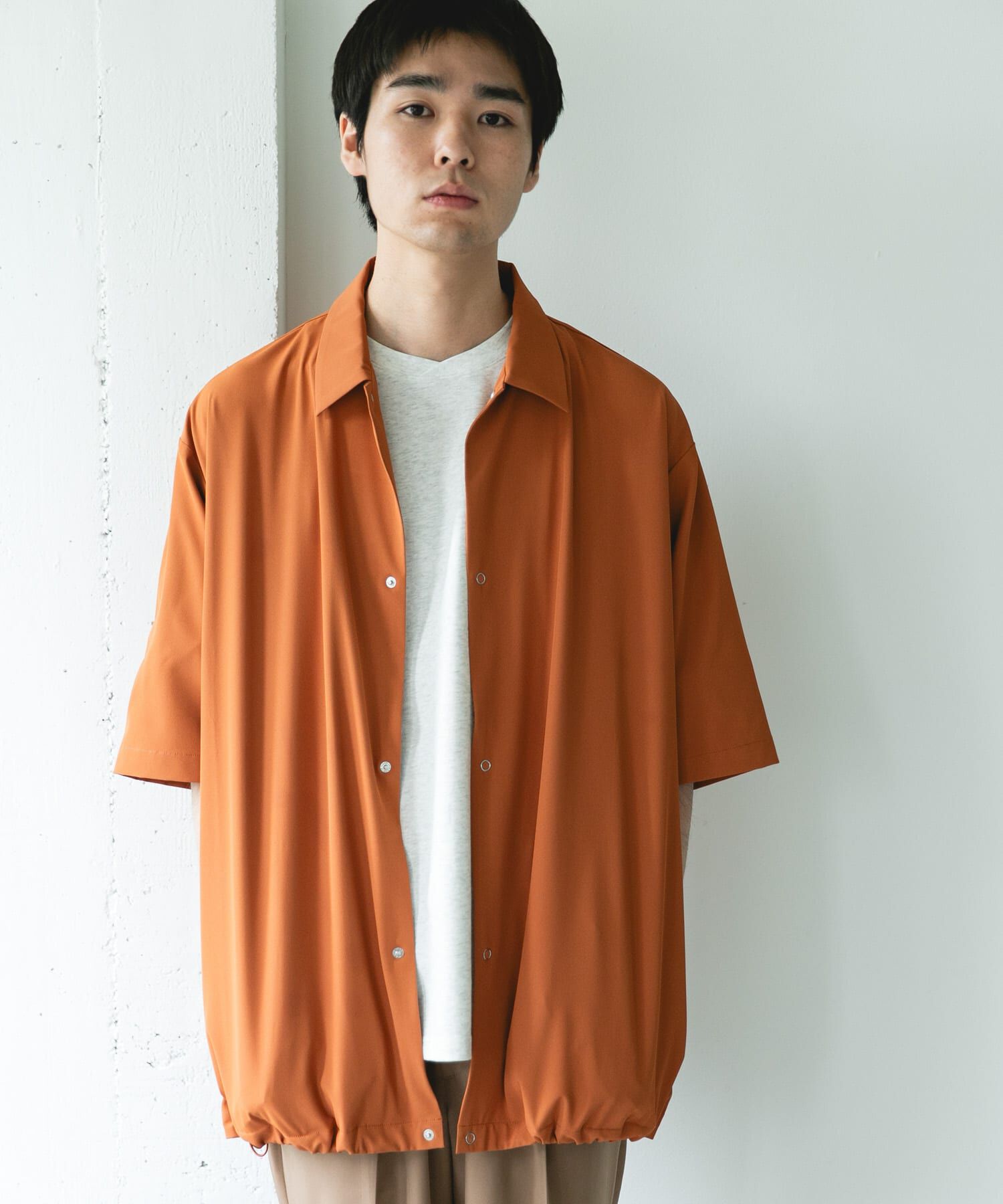 URBAN RESEARCH DOORS「『仁村紗和さん着用』『UR TECH』ｻﾏｼｪｱ ｼｮｰﾄｽﾘｰﾌﾞｼｬﾂｶ  」|カーディガン|