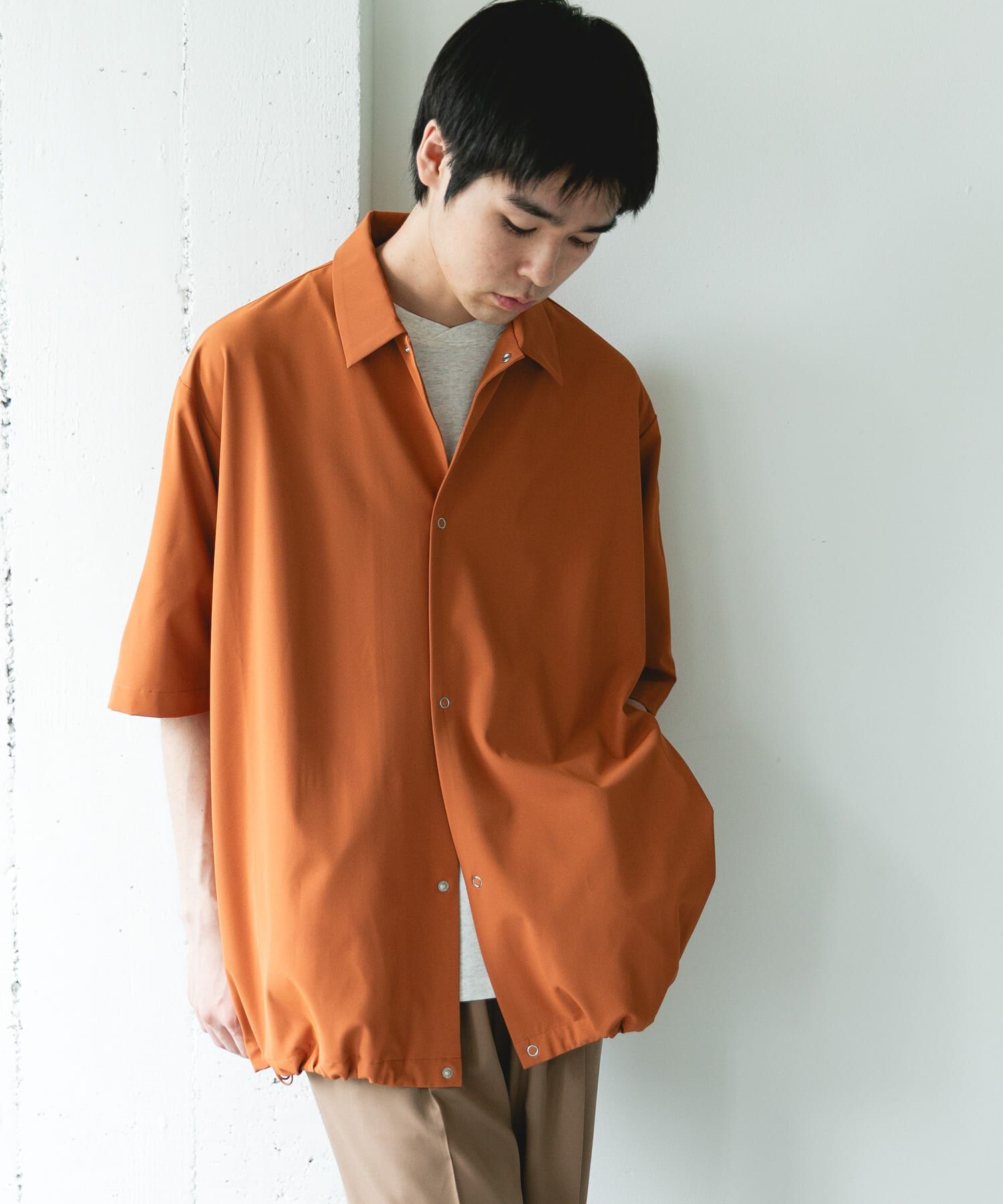 URBAN RESEARCH DOORS「『仁村紗和さん着用』『UR TECH』ｻﾏｼｪｱ ｼｮｰﾄｽﾘｰﾌﾞｼｬﾂｶ  」|カーディガン|