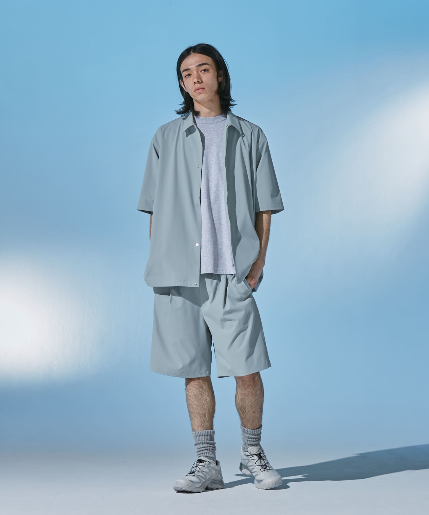 URBAN RESEARCH DOORS「『仁村紗和さん着用』『UR TECH』ｻﾏｼｪｱ ｼｮｰﾄｽﾘｰﾌﾞｼｬﾂｶ  」|カーディガン|