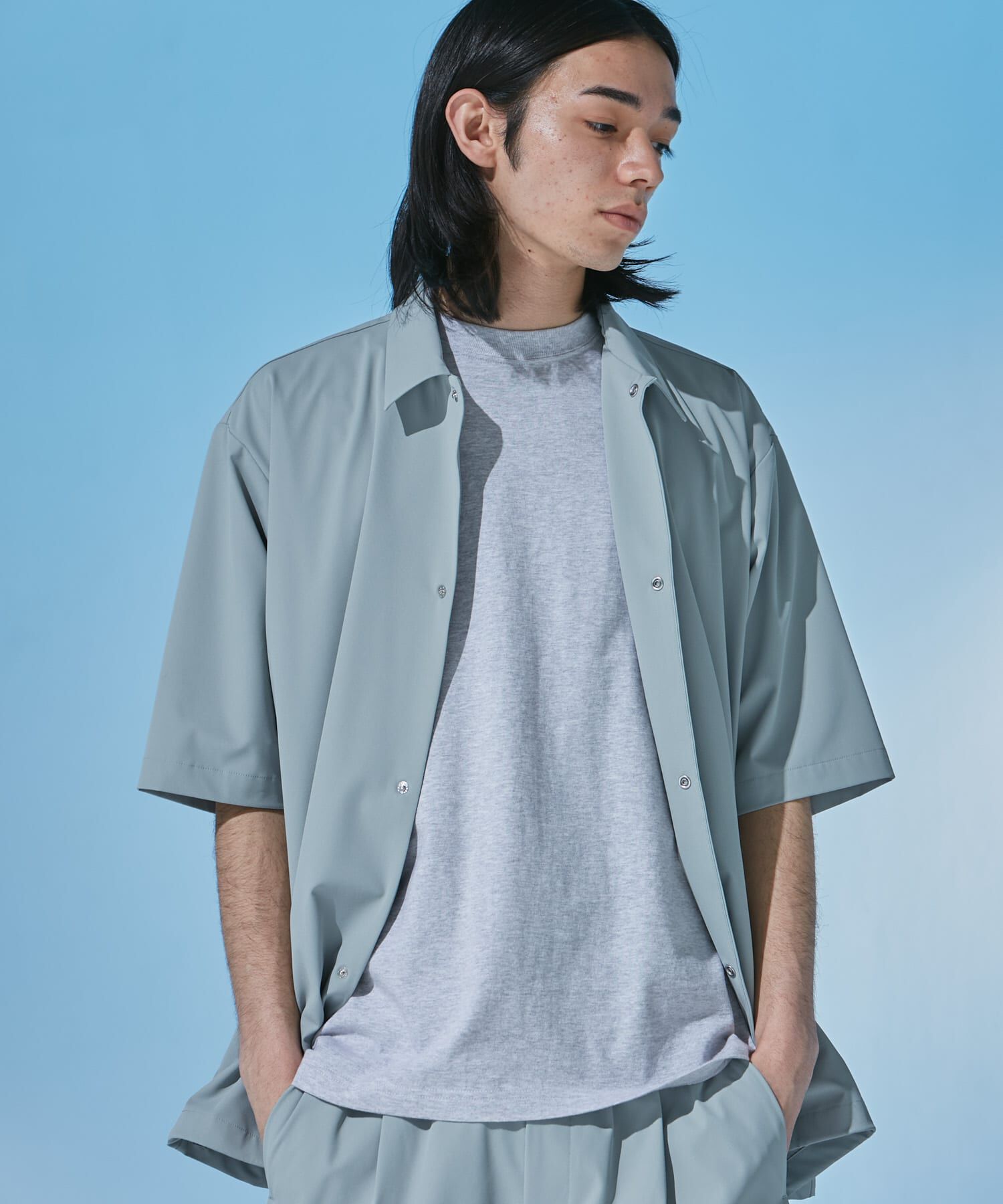 URBAN RESEARCH DOORS「『仁村紗和さん着用』『UR TECH』ｻﾏｼｪｱ ｼｮｰﾄｽﾘｰﾌﾞｼｬﾂｶ  」|カーディガン|