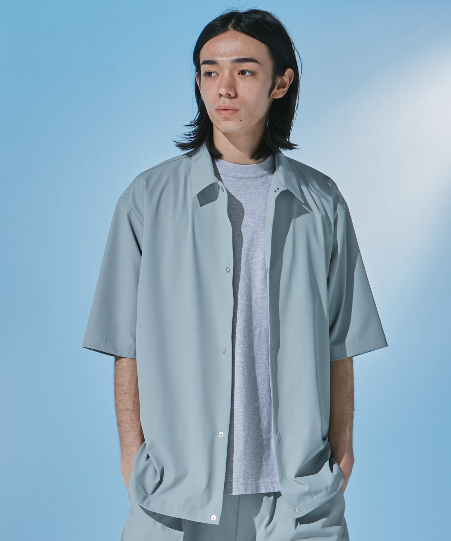URBAN RESEARCH DOORS「『仁村紗和さん着用』『UR TECH』ｻﾏｼｪｱ ｼｮｰﾄｽﾘｰﾌﾞｼｬﾂｶ  」|カーディガン|