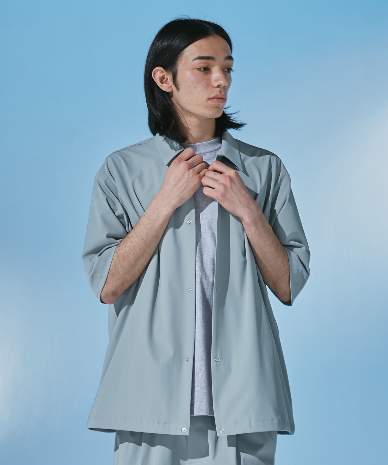 URBAN RESEARCH DOORS「『仁村紗和さん着用』『UR TECH』ｻﾏｼｪｱ ｼｮｰﾄｽﾘｰﾌﾞｼｬﾂｶ  」|カーディガン|