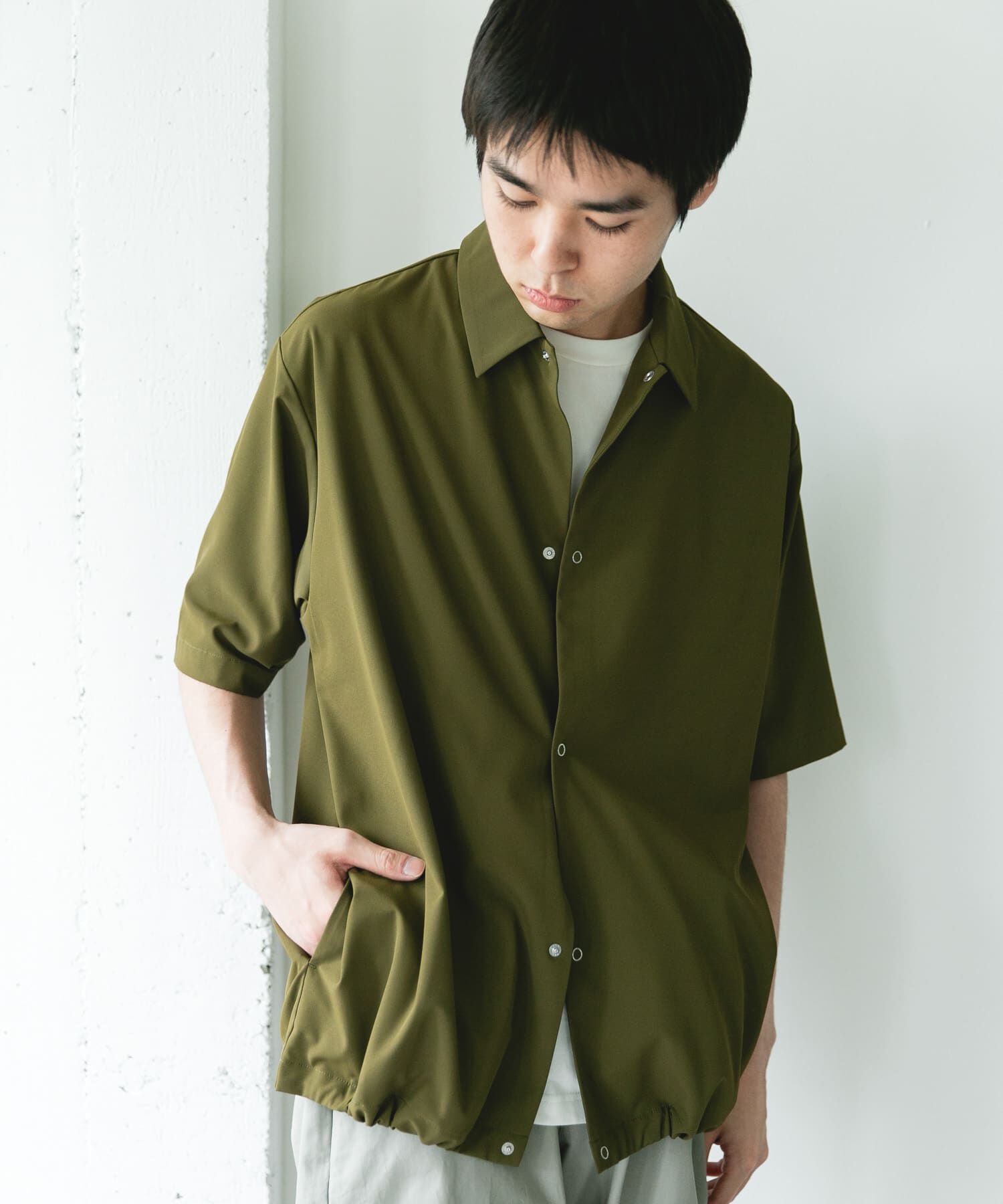URBAN RESEARCH DOORS「『仁村紗和さん着用』『UR TECH』ｻﾏｼｪｱ ｼｮｰﾄｽﾘｰﾌﾞｼｬﾂｶ  」|カーディガン|