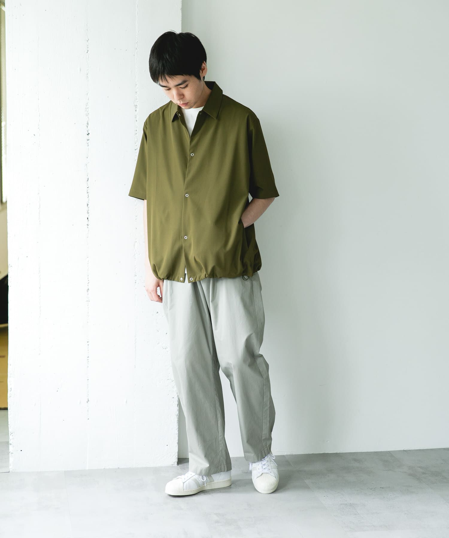 URBAN RESEARCH DOORS「『仁村紗和さん着用』『UR TECH』ｻﾏｼｪｱ ｼｮｰﾄｽﾘｰﾌﾞｼｬﾂｶ  」|カーディガン|