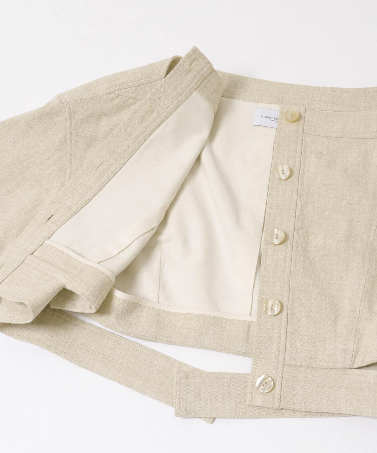 URBAN RESEARCH「new basic　SLAB NEP BELT JACKET」|ノーカラーコート|