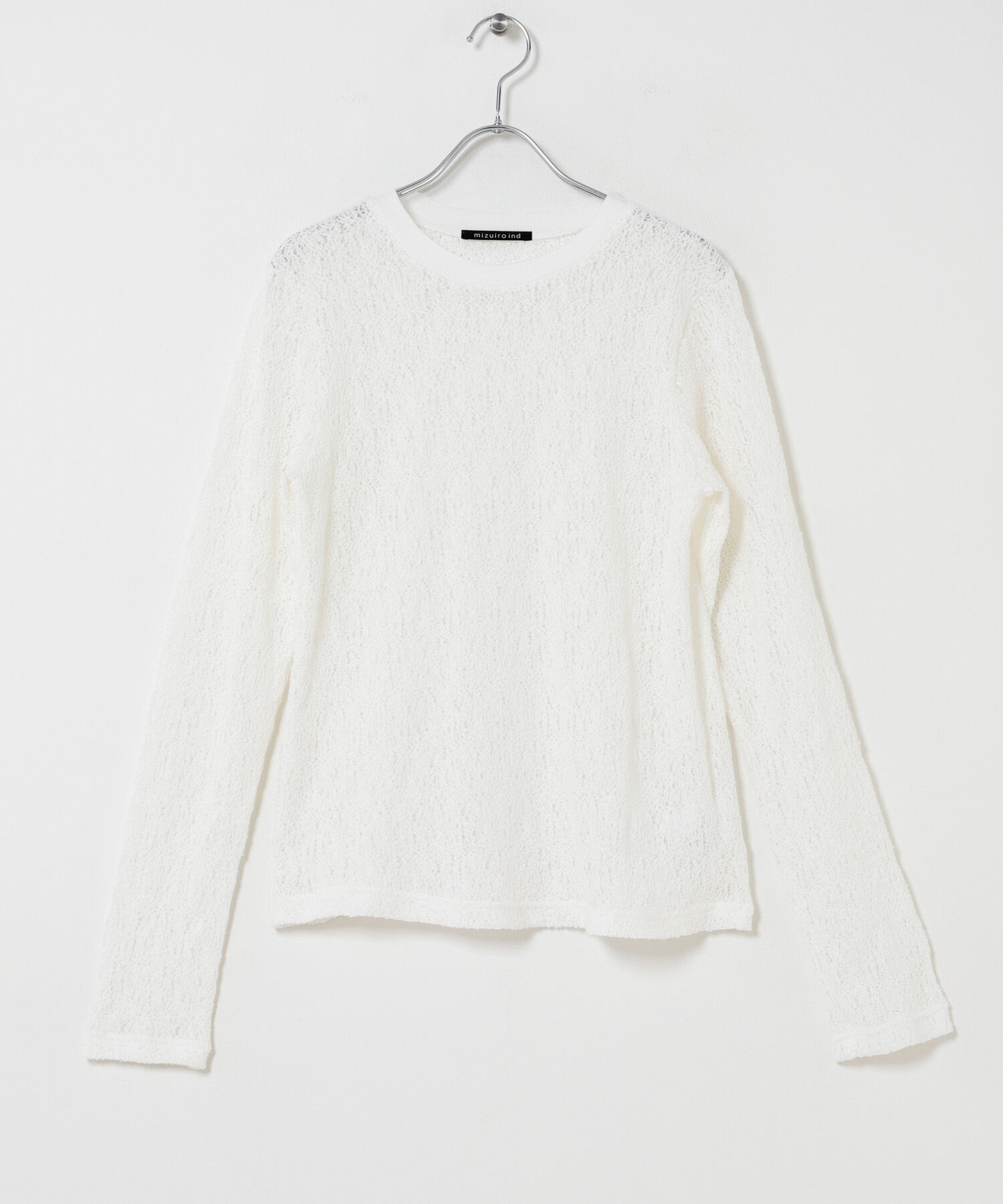 URBAN RESEARCH DOORS「mizuiro-ind　LACE CREW NECK T-SHIRTS」|Tシャツ・カットソー|オフホワイト