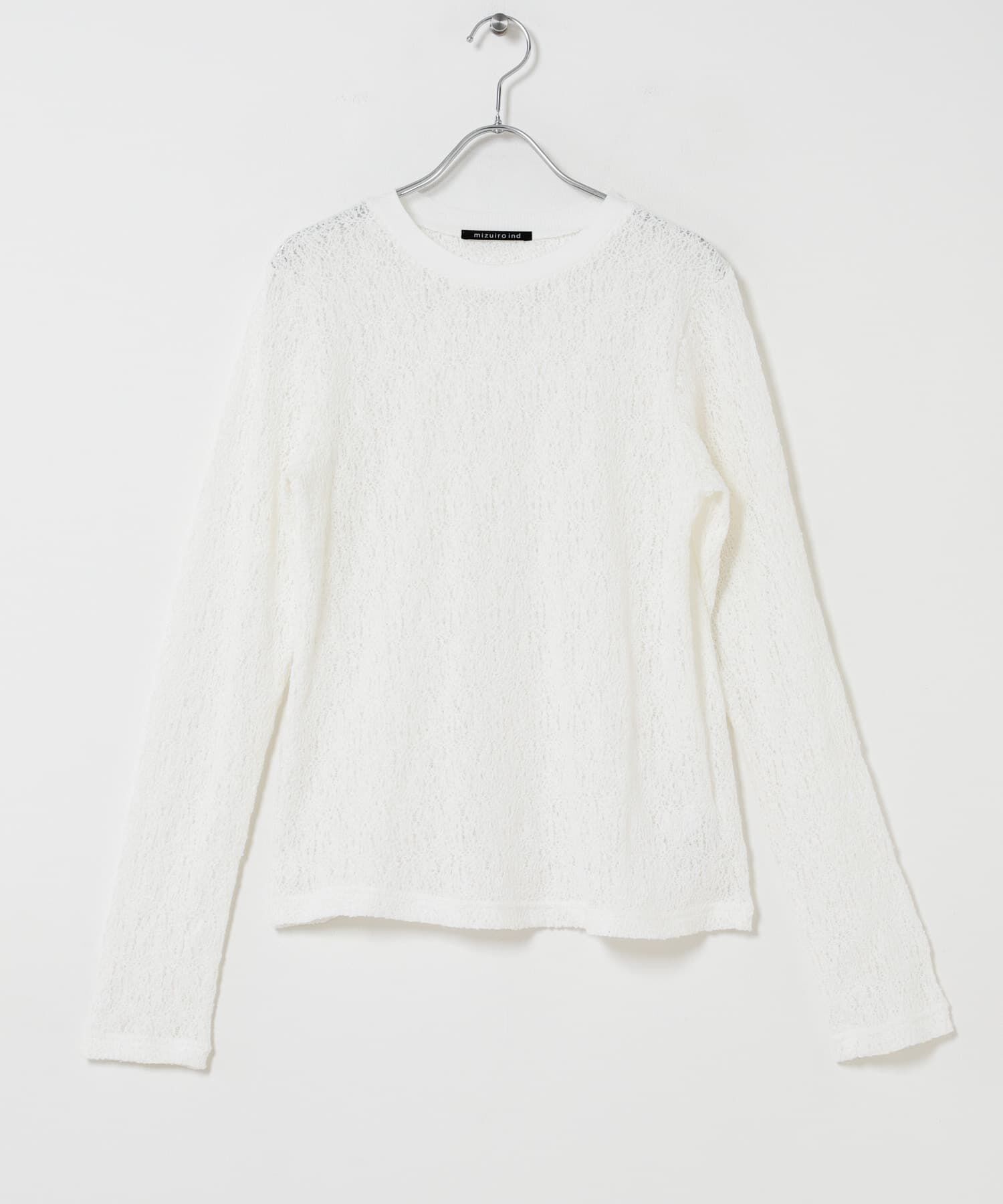 URBAN RESEARCH DOORS「mizuiro-ind　LACE CREW NECK T-SHIRTS」|Tシャツ・カットソー|