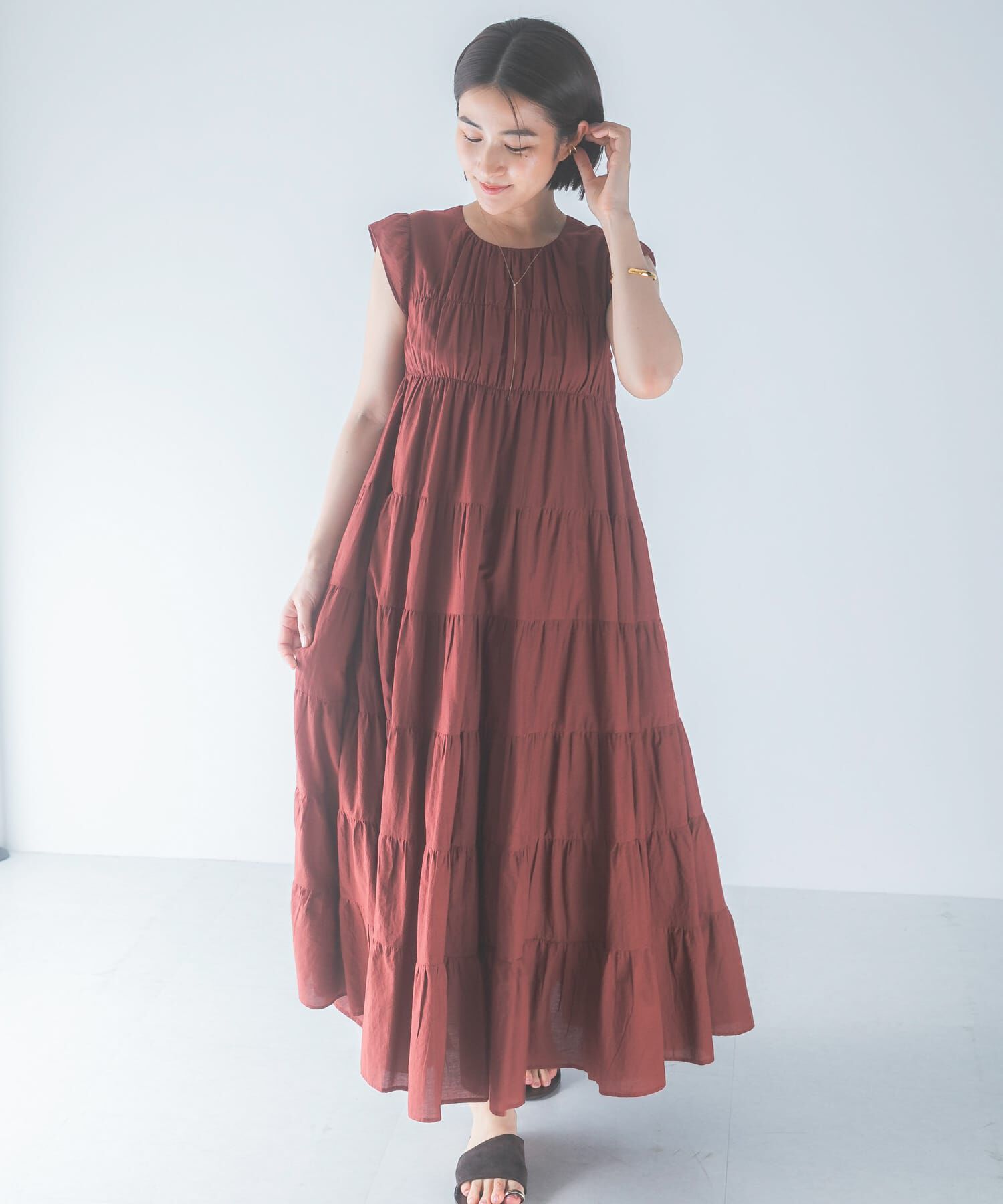 URBAN RESEARCH ROSSO「インドコットンティアードワンピース」|ワンピース|