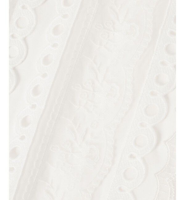 LOULOU WILLOUGHBY「レーストリミングオーガンブラウス」|シャツ・ブラウス|