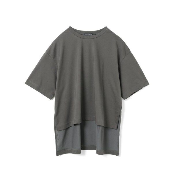 mizuiro ind「mizuiro ind サイドスリットワイドチュニックTシャツ」|Tシャツ・カットソー|