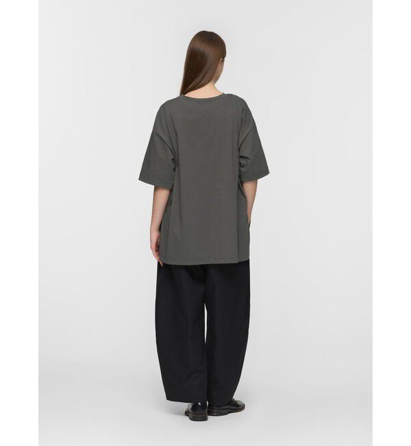 mizuiro ind「mizuiro ind サイドスリットワイドチュニックTシャツ」|Tシャツ・カットソー|