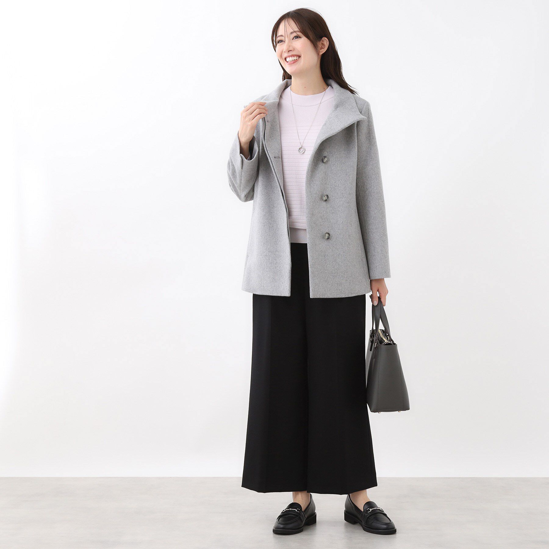 Reflect「【SS-4Lサイズ／衿が顔に当たらない◎】スタンドネックミドルコート」|その他|