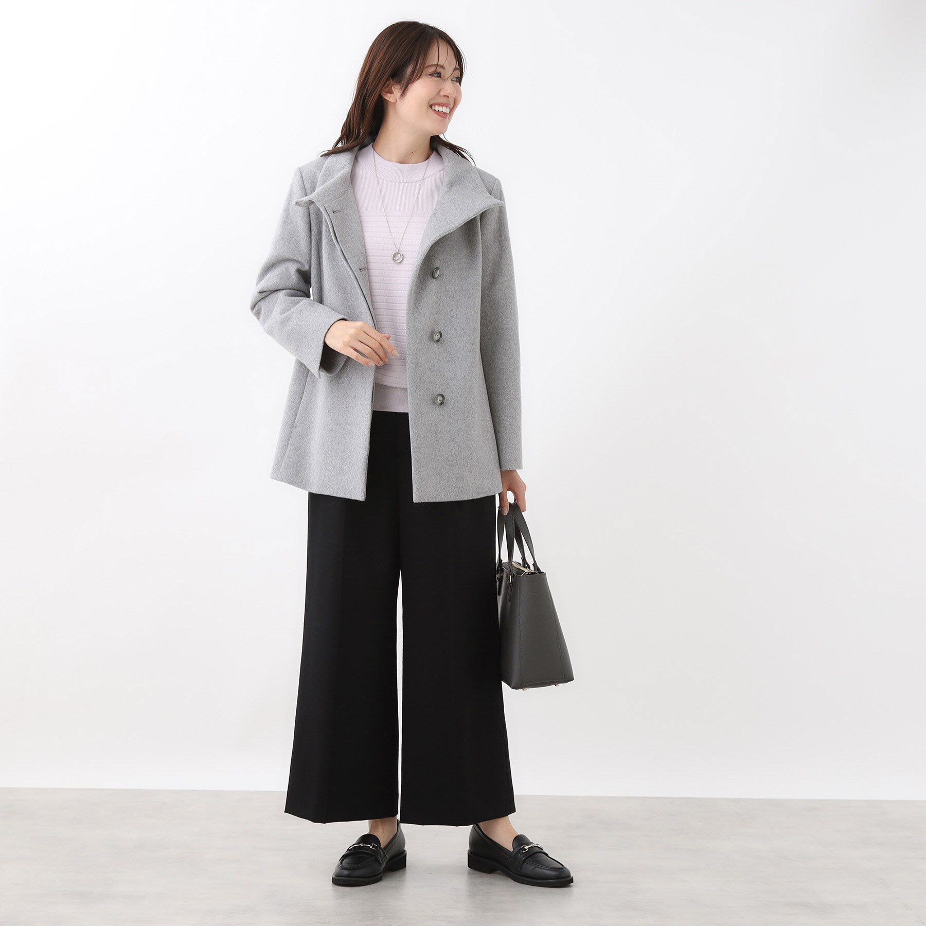 Reflect「【SS-4Lサイズ／衿が顔に当たらない◎】スタンドネックミドルコート」|その他|